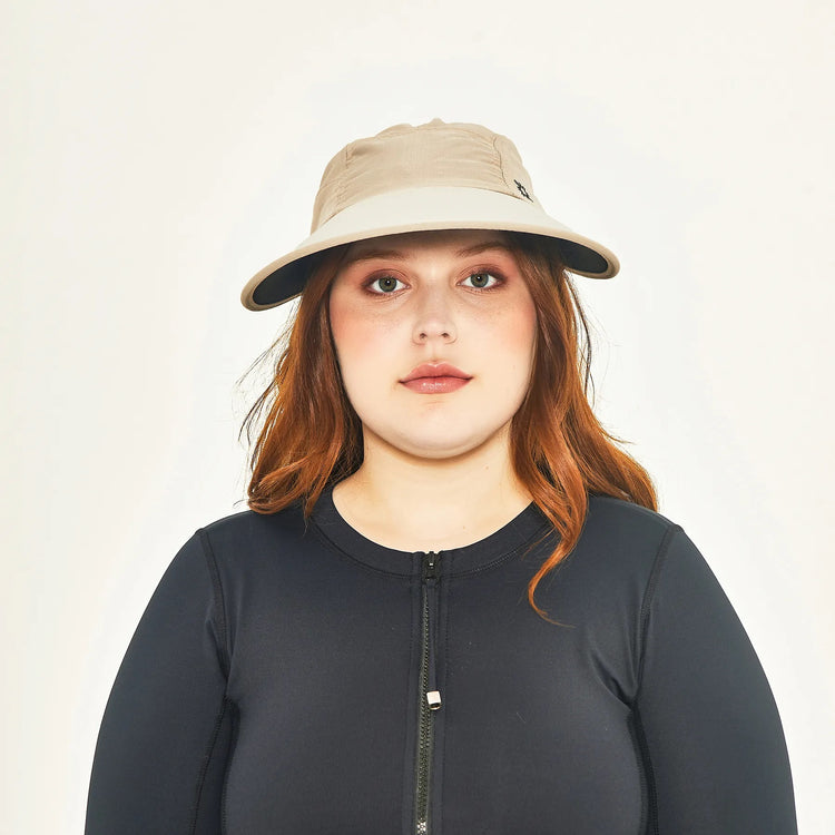 Model Front: Uv Line Mützen Visor Capri Colors Areia Preto