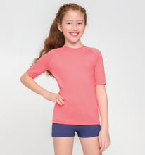 Lade das Bild in den Galerie-Viewer, Kids FPU50+ Uvpro Short Sleeve T-Shirt Coral Uv
